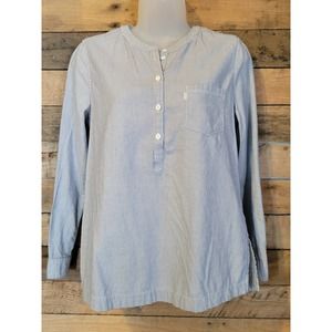Levi's women's cottage pin stripe causal pull over top size small